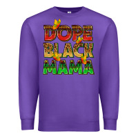 Purple dope black mama with butterflies Premium Sweatshirt - texasbilliewilder