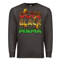 Smoke dope black mama with butterflies Premium Sweatshirt - texasbilliewilder