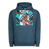 Pigment Midnight Navy race heart tumbler Urban Hoodie - AdoDesignShop