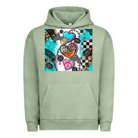Pigment Oil Green race heart tumbler Urban Hoodie - AdoDesignShop