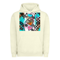 Pigment Pistachio race heart tumbler Urban Hoodie - AdoDesignShop