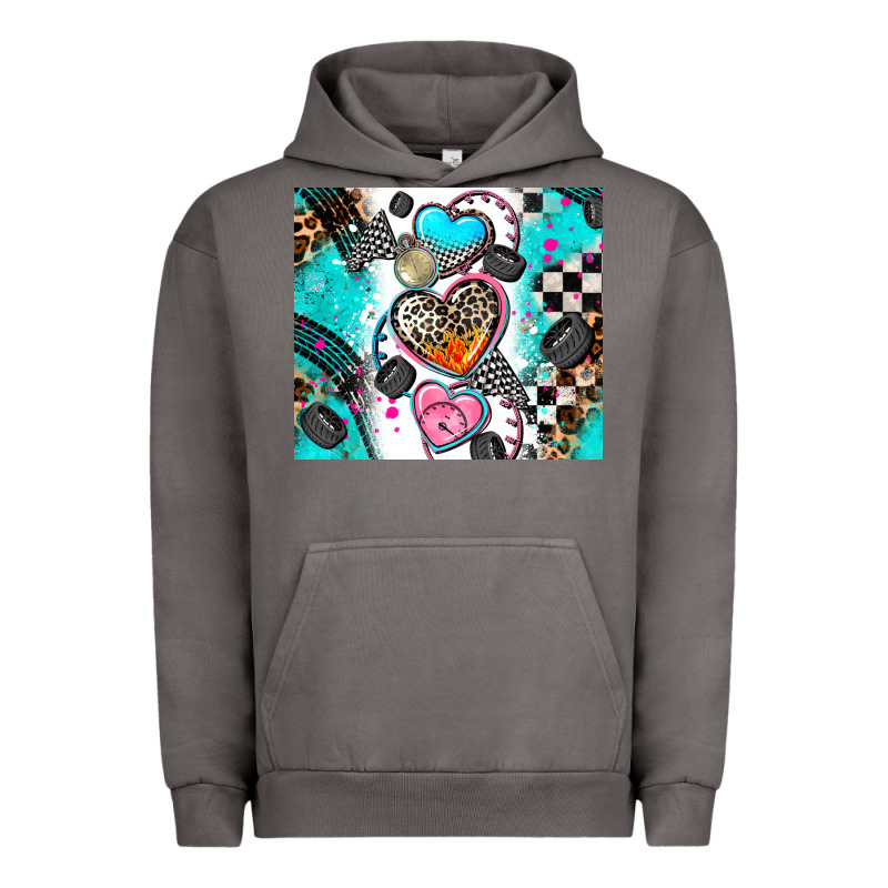 Race Heart Tumbler Urban Hoodie by AdoDesignShop | Teevron