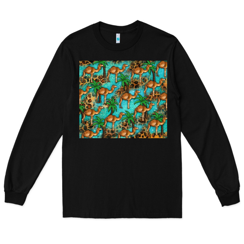 Camel Leopard Long Sleeve Tee by BarkalooDesign | Teevron