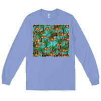 Colony Blue camel leopard Long Sleeve Tee - BarkalooDesign
