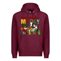 Burgundy have yourself a mooey little christmas Premium Hoodie - AdoDesignShop