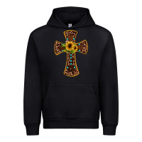 Black leopard gemstone sunflower cross Urban Hoodie - JahusDesignShop