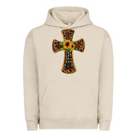 Pigment French Oak leopard gemstone sunflower cross Urban Hoodie - JahusDesignShop