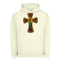 Pigment Pistachio leopard gemstone sunflower cross Urban Hoodie - JahusDesignShop