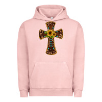 Pigment Salmon leopard gemstone sunflower cross Urban Hoodie - JahusDesignShop