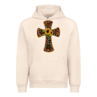 Sandshell leopard gemstone sunflower cross Urban Hoodie - JahusDesignShop