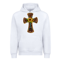 White leopard gemstone sunflower cross Urban Hoodie - JahusDesignShop