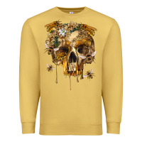Antique Gold Flower Skeleton Bees Premium Sweatshirt - RanaPortraitStore