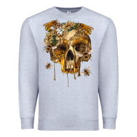 Heather Grey Flower Skeleton Bees Premium Sweatshirt - RanaPortraitStore