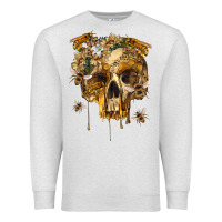 Oatmeal Heather Flower Skeleton Bees Premium Sweatshirt - RanaPortraitStore