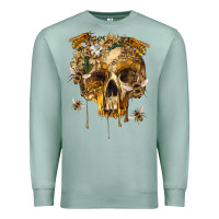 Seafoam Flower Skeleton Bees Premium Sweatshirt - RanaPortraitStore