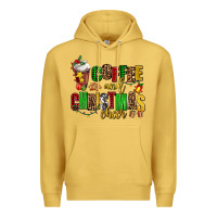 Antique Gold coffee and christmas cheer Premium Hoodie - AdoDesignShop