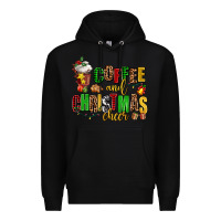 Black coffee and christmas cheer Premium Hoodie - AdoDesignShop