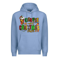 Colony Blue coffee and christmas cheer Premium Hoodie - AdoDesignShop