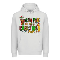 Dove Grey coffee and christmas cheer Premium Hoodie - AdoDesignShop