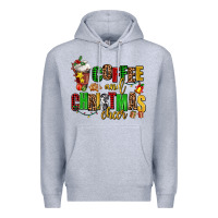 Heather Grey coffee and christmas cheer Premium Hoodie - AdoDesignShop