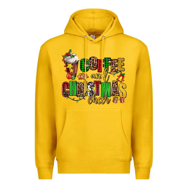 Coffee And Christmas Cheer Premium Hoodie by AdoDesignShop | Teevron