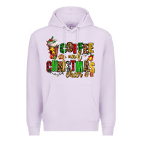 Lilac coffee and christmas cheer Premium Hoodie - AdoDesignShop