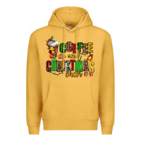 Mustard coffee and christmas cheer Premium Hoodie - AdoDesignShop