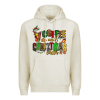 Oatmeal Heather coffee and christmas cheer Premium Hoodie - AdoDesignShop