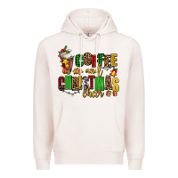 Pale Pink coffee and christmas cheer Premium Hoodie - AdoDesignShop