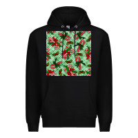 Black christmas candy cane seamless pattern Premium Hoodie - BundleAndBundleShop