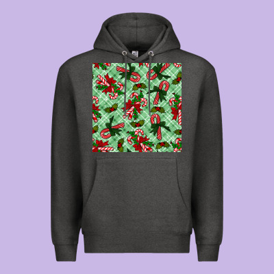 Christmas Candy Cane Seamless Pattern Premium Hoodie Designed By Bundleandbundleshop