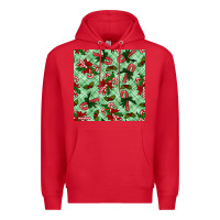 Red christmas candy cane seamless pattern Premium Hoodie - BundleAndBundleShop