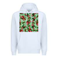 White christmas candy cane seamless pattern Premium Hoodie - BundleAndBundleShop