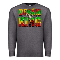 Charcoal Heather dream like king with crown Premium Sweatshirt - texasbilliewilder