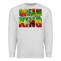 Dove Grey dream like king with crown Premium Sweatshirt - texasbilliewilder