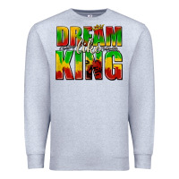 Heather Grey dream like king with crown Premium Sweatshirt - texasbilliewilder