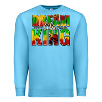 Ocean Blue dream like king with crown Premium Sweatshirt - texasbilliewilder