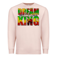 Pale Pink dream like king with crown Premium Sweatshirt - texasbilliewilder