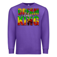Purple dream like king with crown Premium Sweatshirt - texasbilliewilder