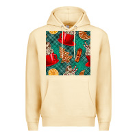 Pina Colada christmas hot chocolate and cookie seamless pattern Premium Hoodie - BundleAndBundleShop