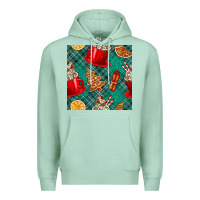 Christmas Hot Chocolate And Cookie Seamless Pattern Premium Hoodie | Teevron
