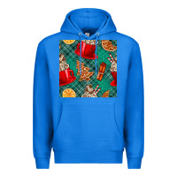 True Royal christmas hot chocolate and cookie seamless pattern Premium Hoodie - BundleAndBundleShop