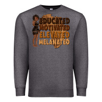 Charcoal Heather educated motivated elevated melanated Premium Sweatshirt - texasbilliewilder