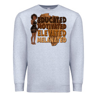 Heather Grey educated motivated elevated melanated Premium Sweatshirt - texasbilliewilder