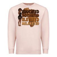 Pale Pink educated motivated elevated melanated Premium Sweatshirt - texasbilliewilder
