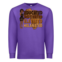 Purple educated motivated elevated melanated Premium Sweatshirt - texasbilliewilder