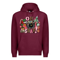 Burgundy christmas oh snap Premium Hoodie - AdoDesignShop