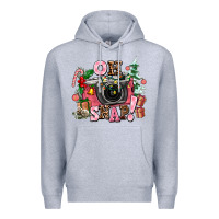 Heather Grey christmas oh snap Premium Hoodie - AdoDesignShop