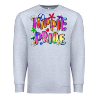 Heather Grey hippie pride Premium Sweatshirt - Zillion Design Studio