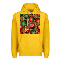 Lemon christmas ornaments and leopard seamless pattern Premium Hoodie - BundleAndBundleShop